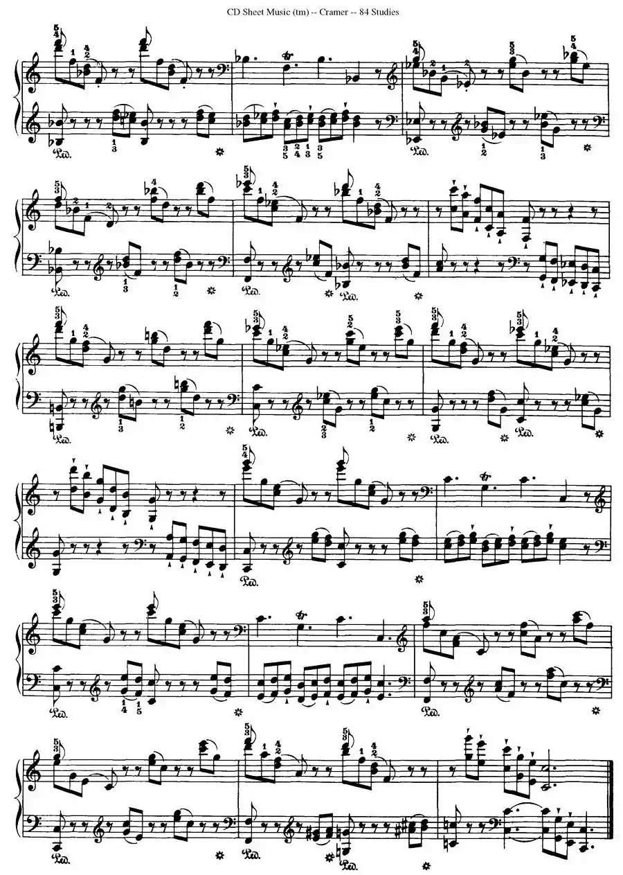Cramer - 84 exercices（56—60）（克拉莫84首钢琴练习曲）