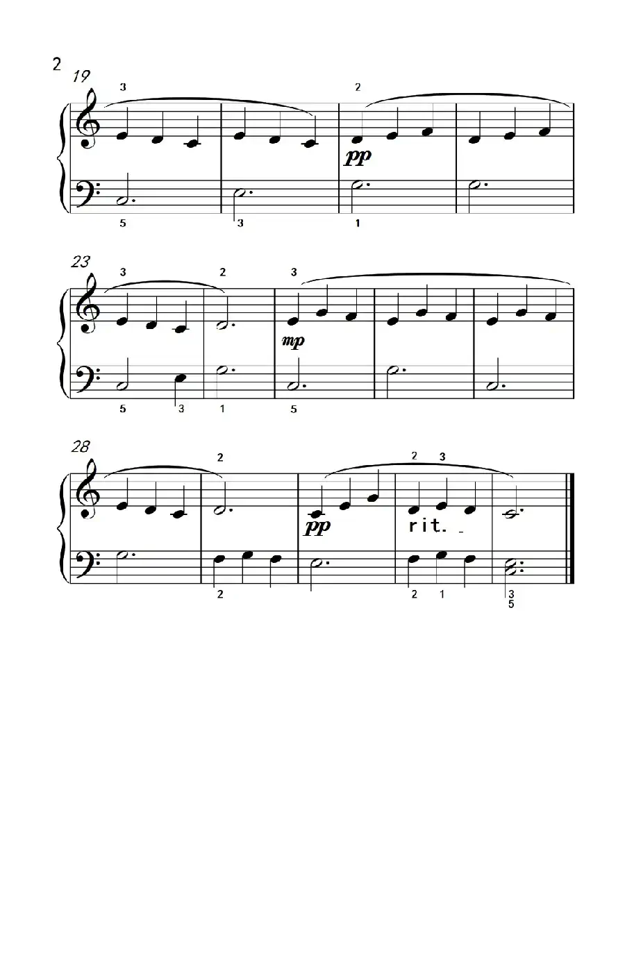 湖上天鹅（约翰·汤普森 成人钢琴教程 第一册）