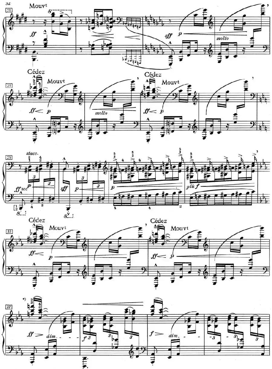 德彪西12首钢琴练习曲（5 八度练习v1.0 octaves）