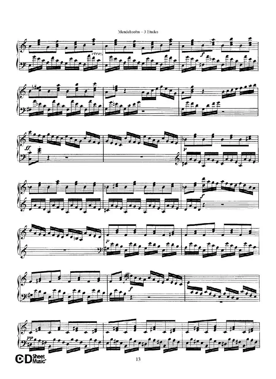 3 Etudes Op.104b（3首练习曲·3）