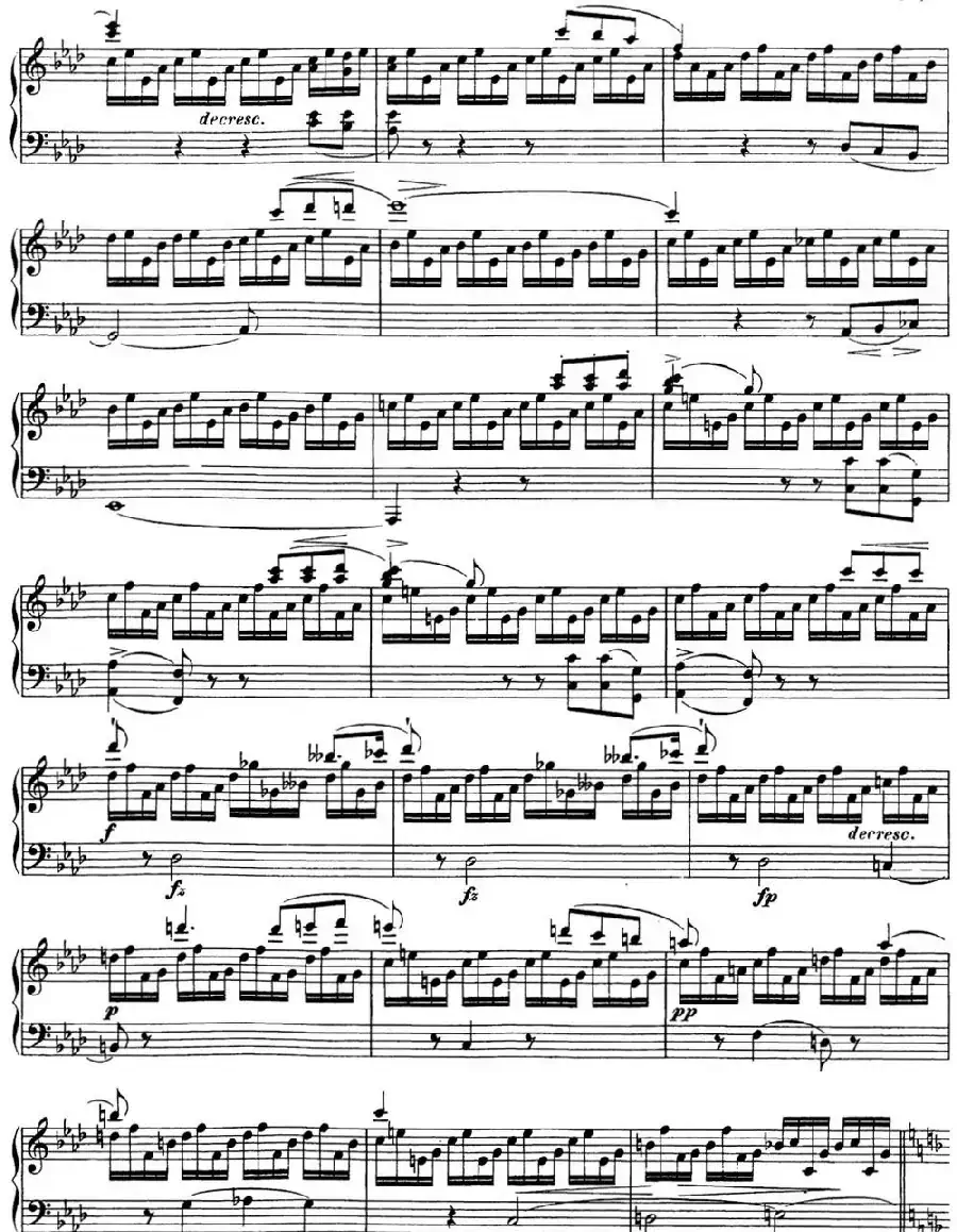 舒伯特f小调即兴曲D.935，Op.142（NO.1）