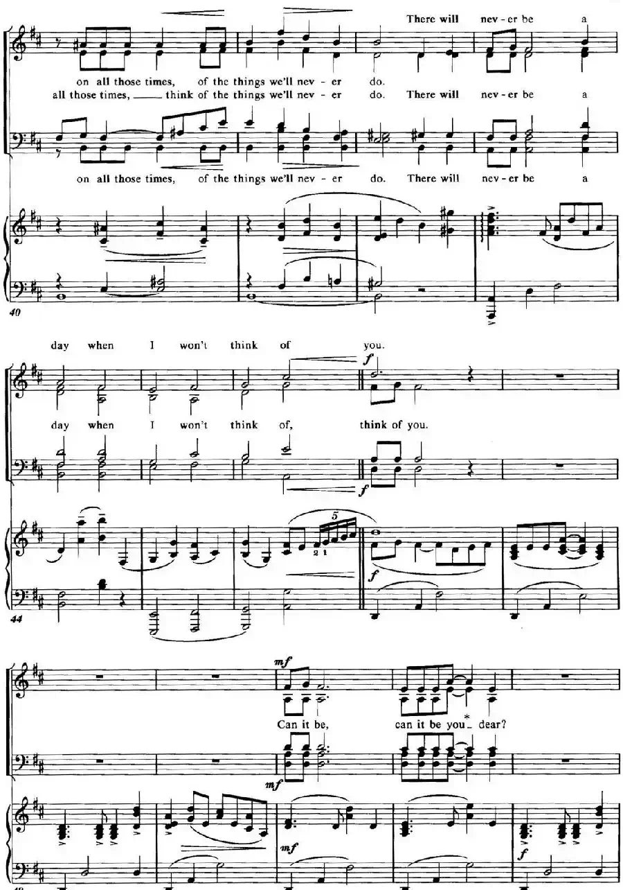 Choral Suite from The Phantom of the Opera（1 THINK OF ME、四重奏）