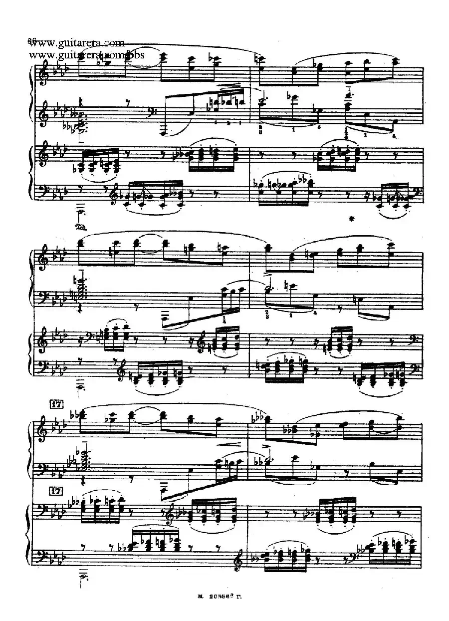 第二双钢琴组曲 Suite for Two Pianos No.2 Op.17（3. 浪漫曲 Romance）