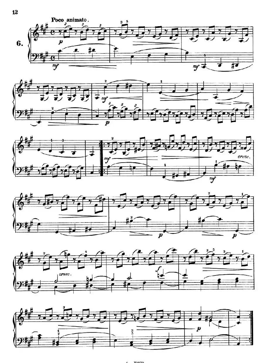 36 Etudes Rhythmiques et Melodiques Op.105（36首节奏与旋律练习曲 6—10）