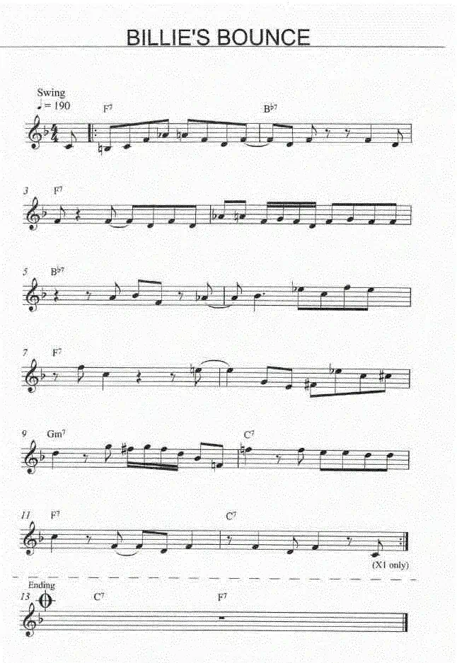 billie's bounce（爵士钢琴）