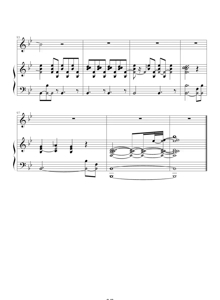 流泪手心(钢琴伴奏谱)