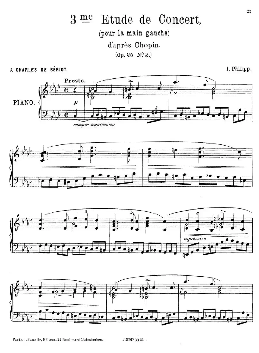6 Etudes de Concert（6首音乐会练习曲·3）