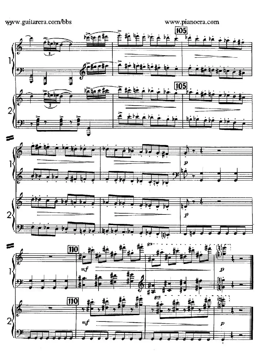 Sabre Dance（马刀舞曲）（双钢琴版）