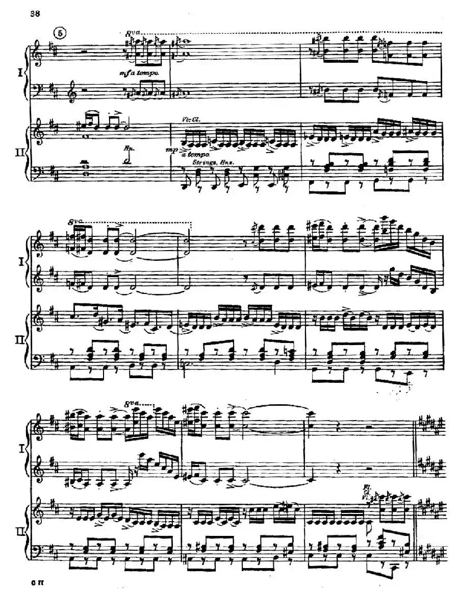 F大调爵士钢琴协奏曲（美版双钢琴原谱 P31—40）