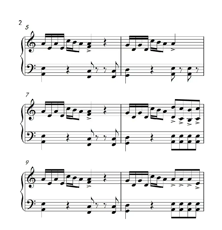 自由飞翔（《弹吧音教》制谱版）