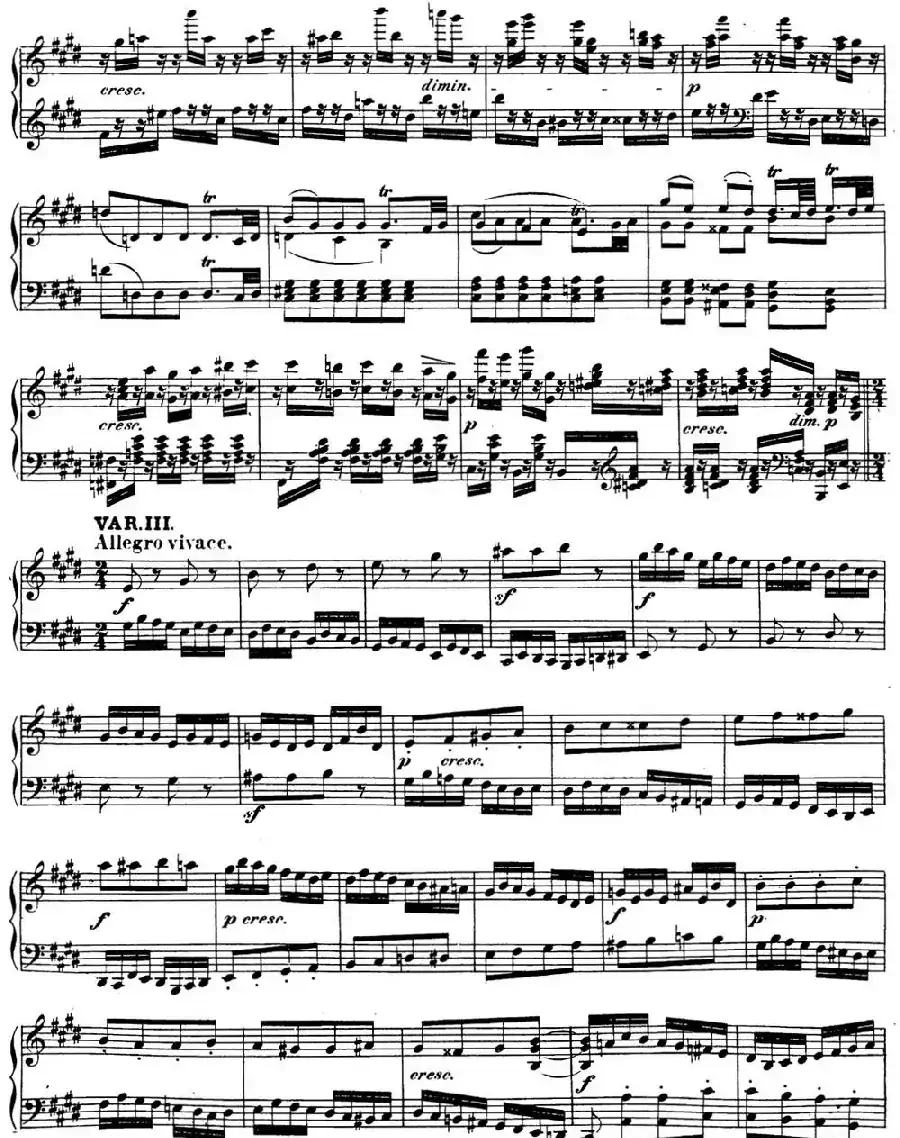 贝多芬钢琴奏鸣曲30 E大调 Op.109 E major