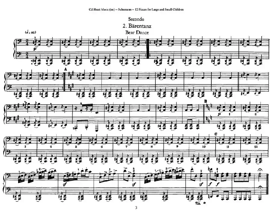 12首为孩子们而作的四手联弹曲 Op.85（四手联弹）（2）