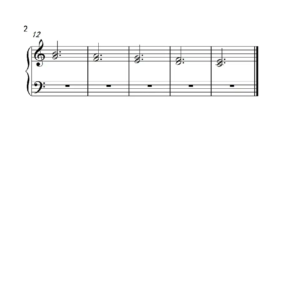 双音练习 20(儿童钢琴手指练习 2)