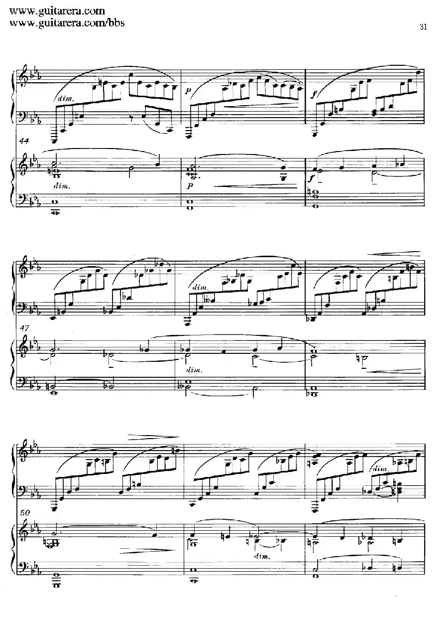 c小调第二钢琴协奏曲 Op.18（双钢琴·第一乐章）
