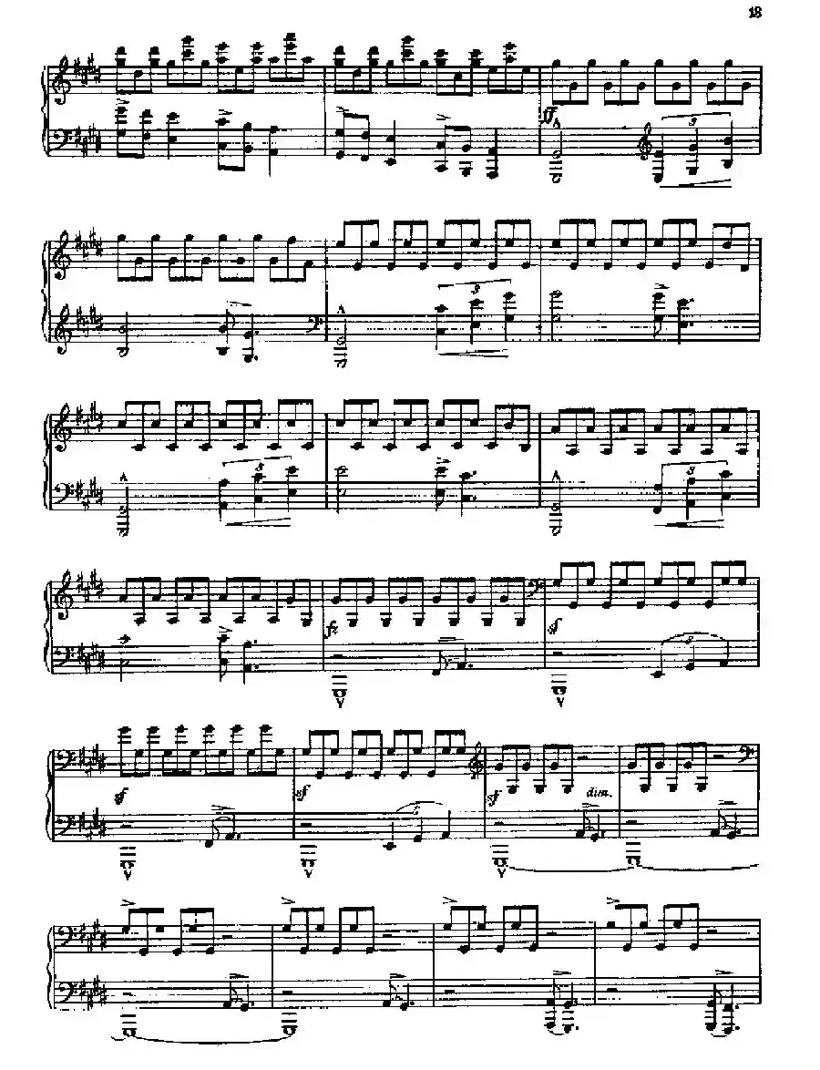 Three Preludes on Gregorian Melodies（三首格里高利圣咏前奏曲 2. 如暴风雨般激烈地）