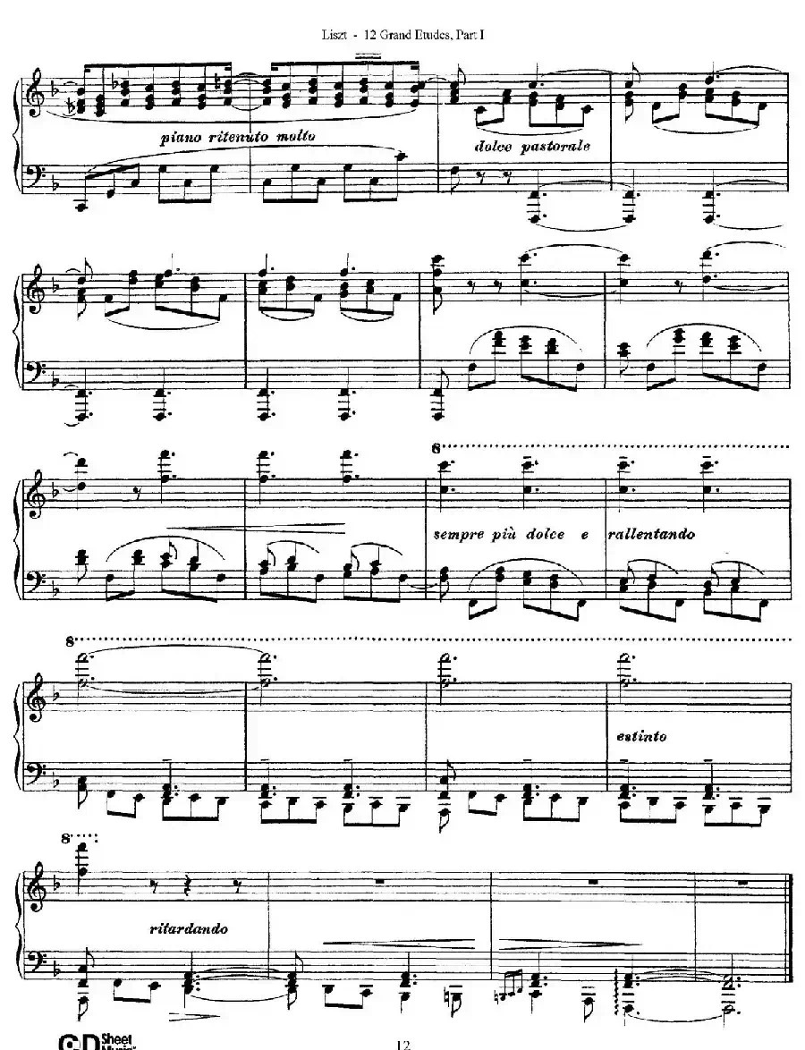 12 Grand Etudes S.137（12首华丽的练习曲·3）
