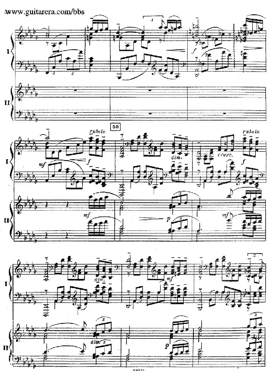 Rhapsody On A Theme Of Paganini Op.43（帕格尼尼主题狂想曲·双钢琴）（P41——60）