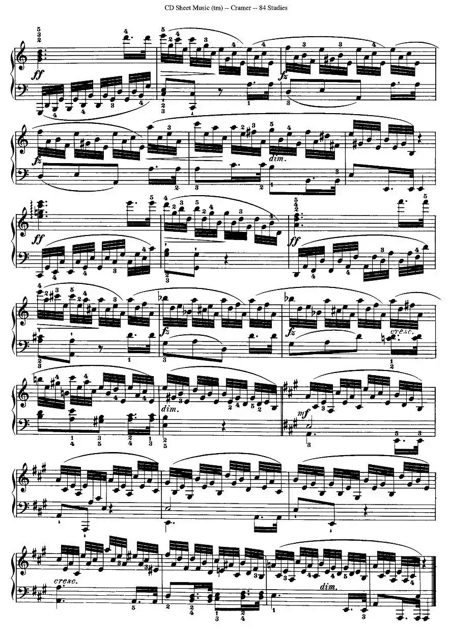Cramer - 84 exercices（21—25）（克拉莫84首钢琴练习曲）