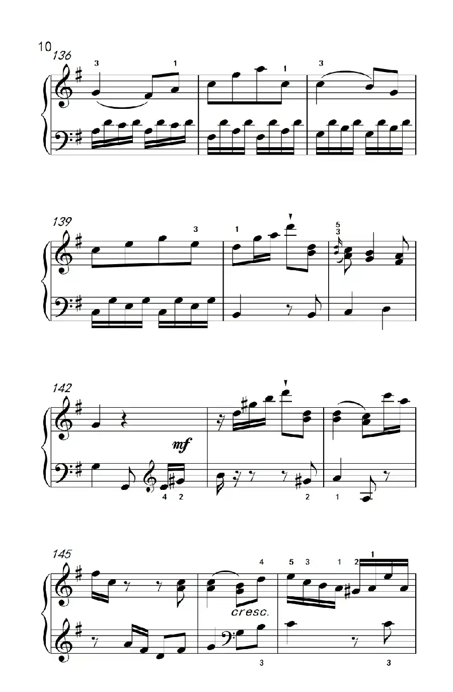 第六级 1.G大调奏鸣曲（中央音乐学院 钢琴（业余）考级教程 4-6级）