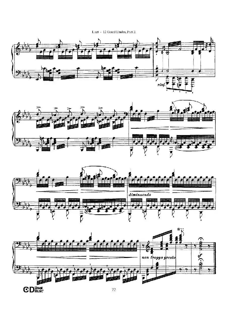 12 Grand Etudes S.137（12首华丽的练习曲·12）
