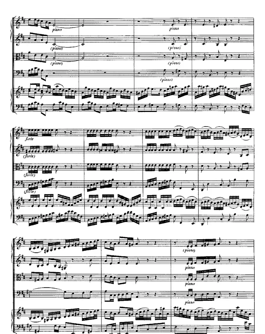 Harpsichd Concerto in D Maj BWV 1054（D大调第三号古钢琴协奏曲·总谱）