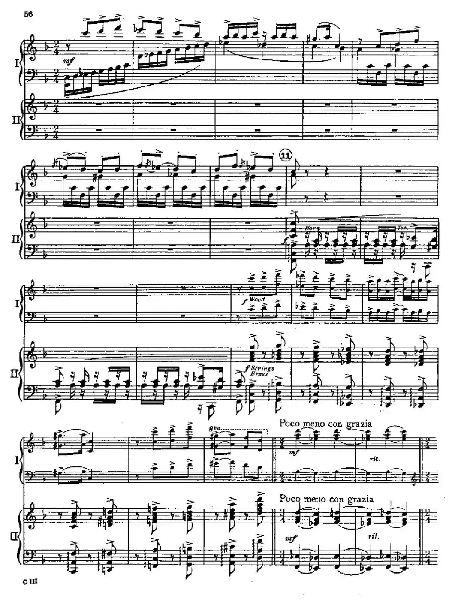 F大调爵士钢琴协奏曲（美版双钢琴原谱 P51—60）