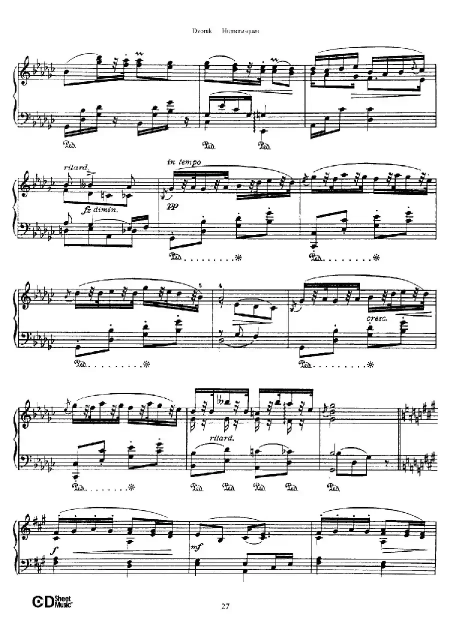 8 Humoresques Op.101（8首幽默曲·7）