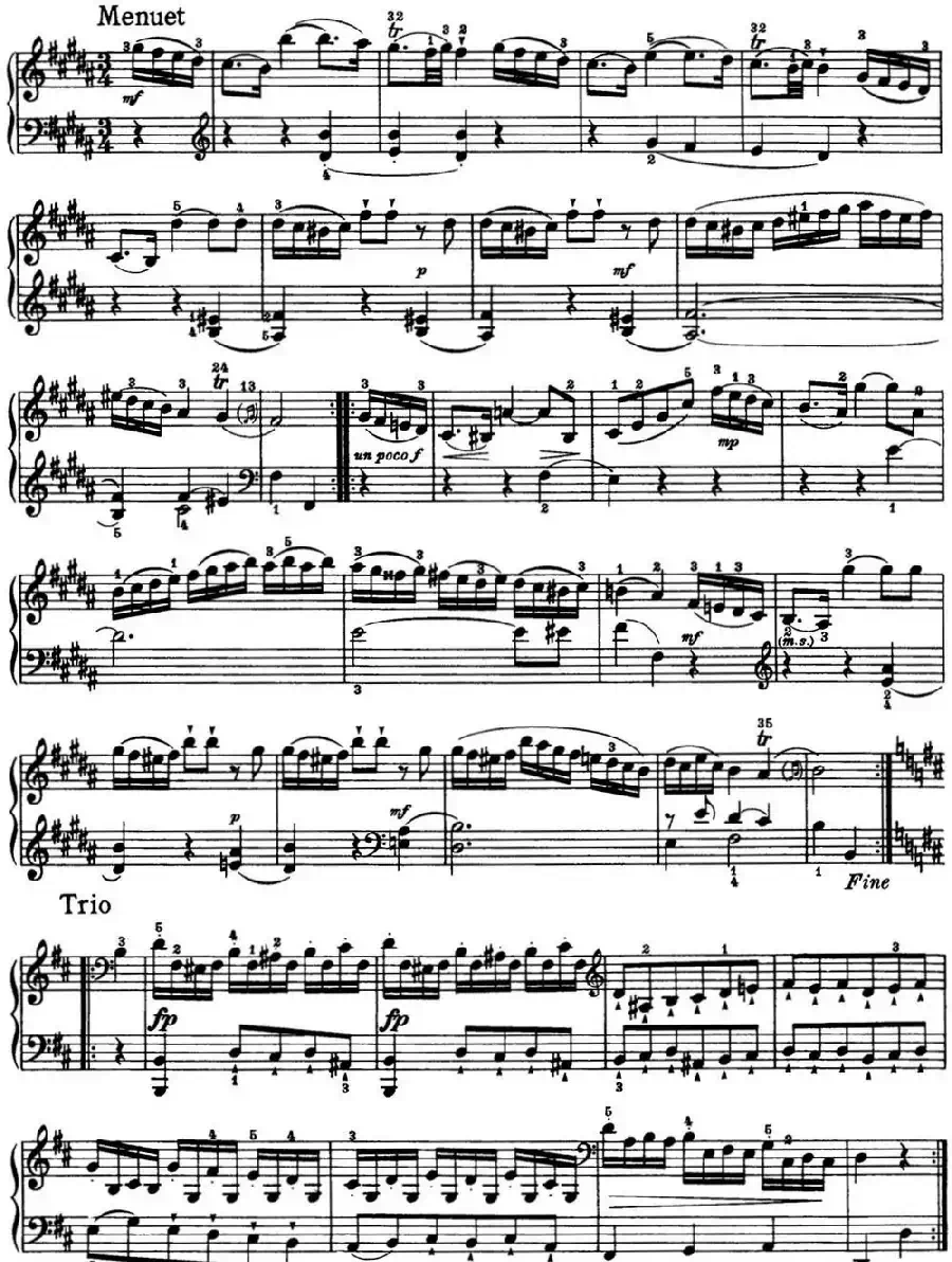 海顿 钢琴奏鸣曲 Hob XVI 32 in B minor