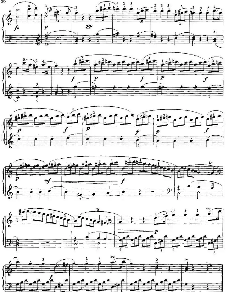 不可不弹的世界钢琴名曲：奏鸣曲（C大调）