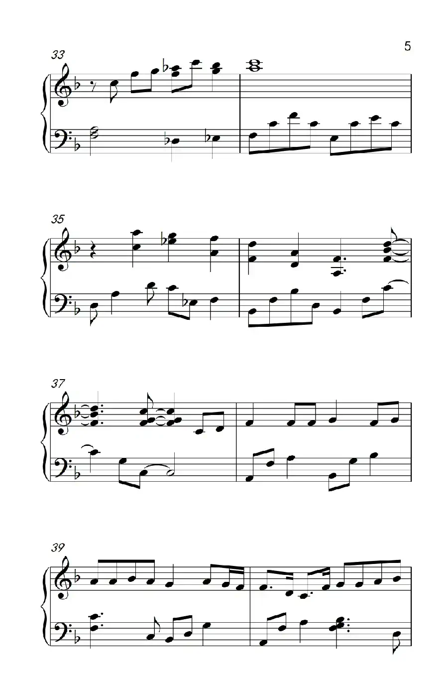 一首简单的歌（《弹吧音教》制谱版）