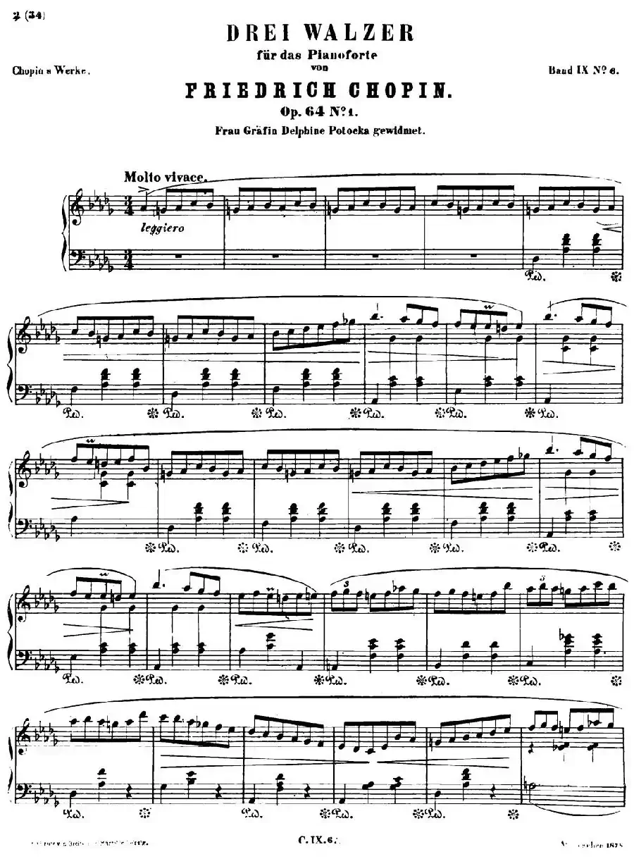 Minute Op64 No1（降D大调（小狗）圆舞曲Op.64-1 ）