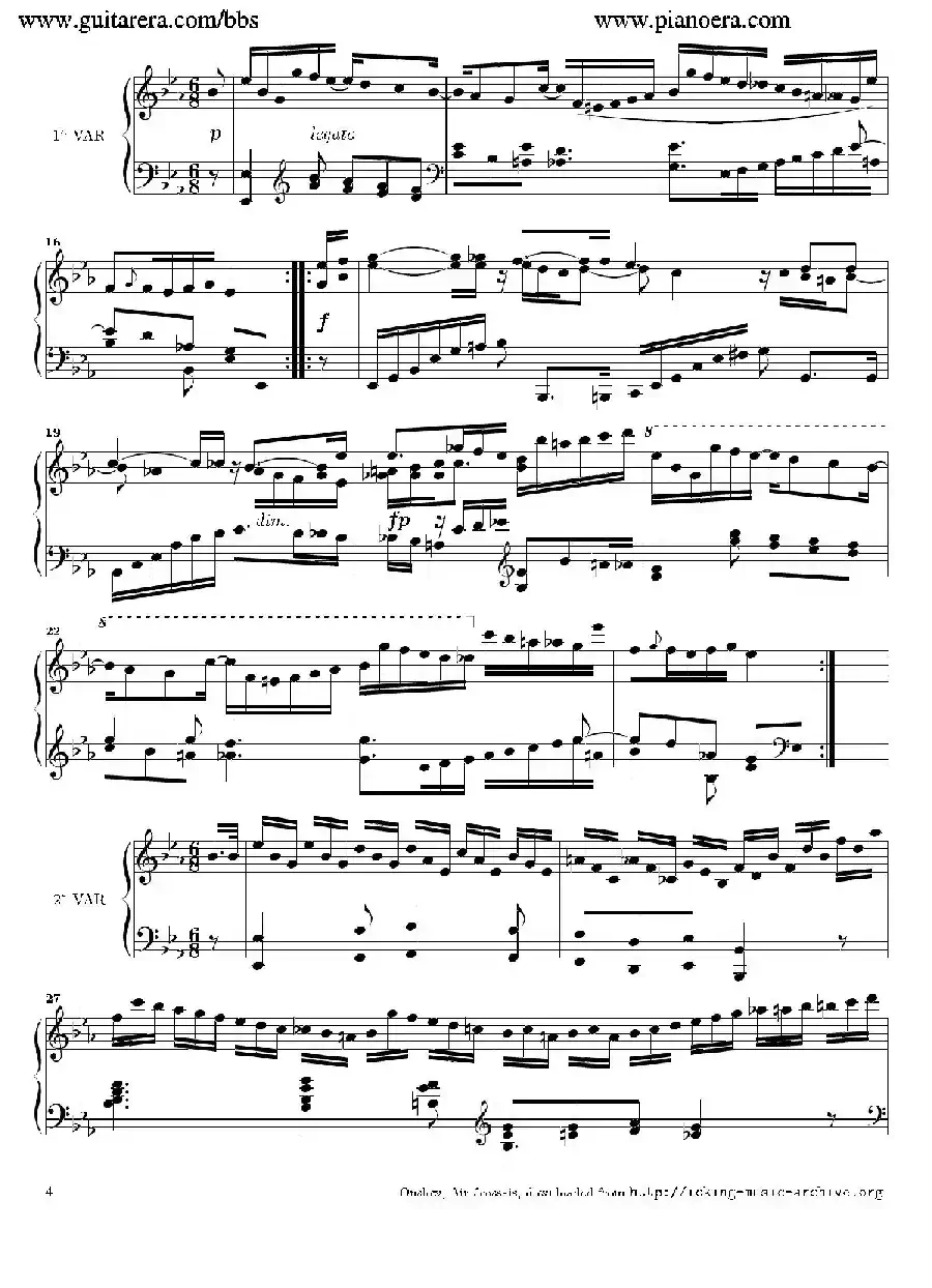 Air Ecossais Varie Op.5（苏格兰歌调变奏曲）