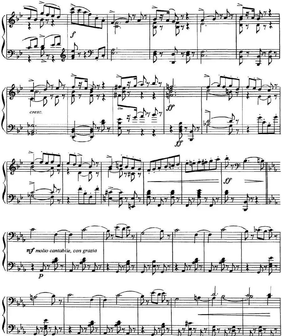 柴可夫斯基18首钢琴小品Op.72（6.Mazurque pour danser）