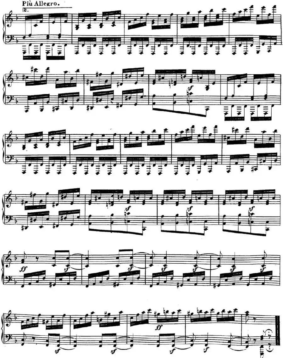 贝多芬钢琴奏鸣曲22 F大调 Op.54 F major