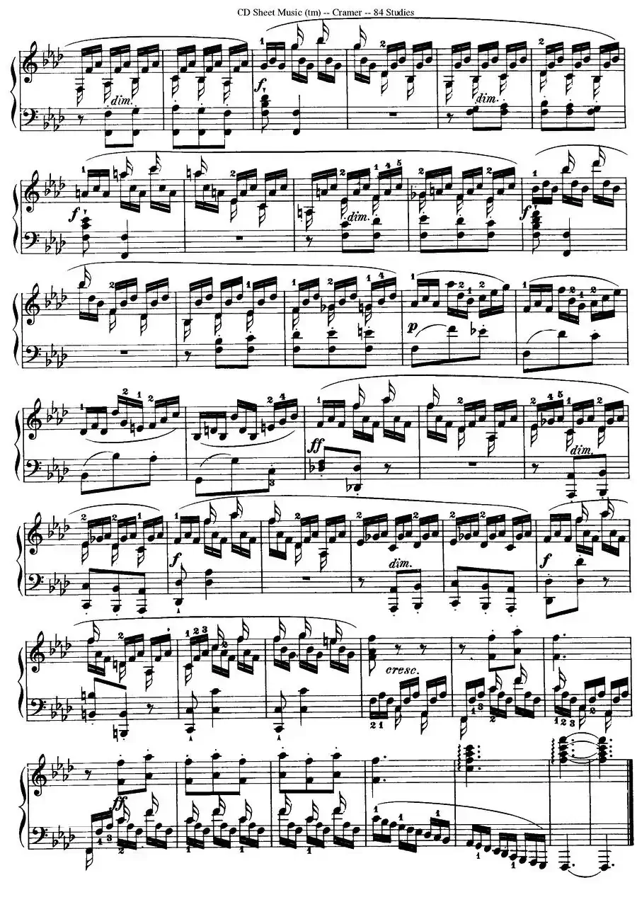 Cramer - 84 exercices（66—70）（克拉莫84首钢琴练习曲）