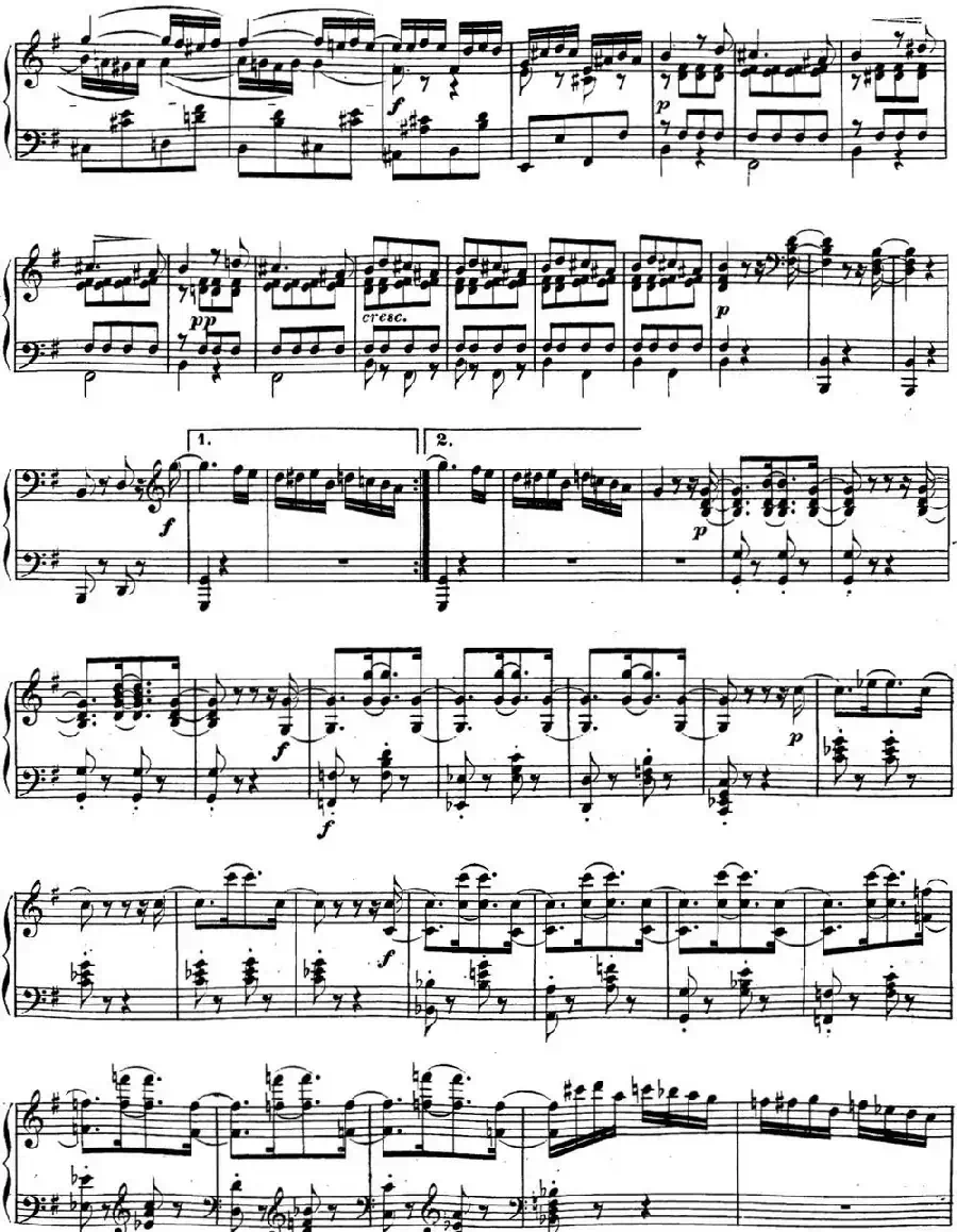 贝多芬钢琴奏鸣曲16 G大调 Op.31 No.1 G major