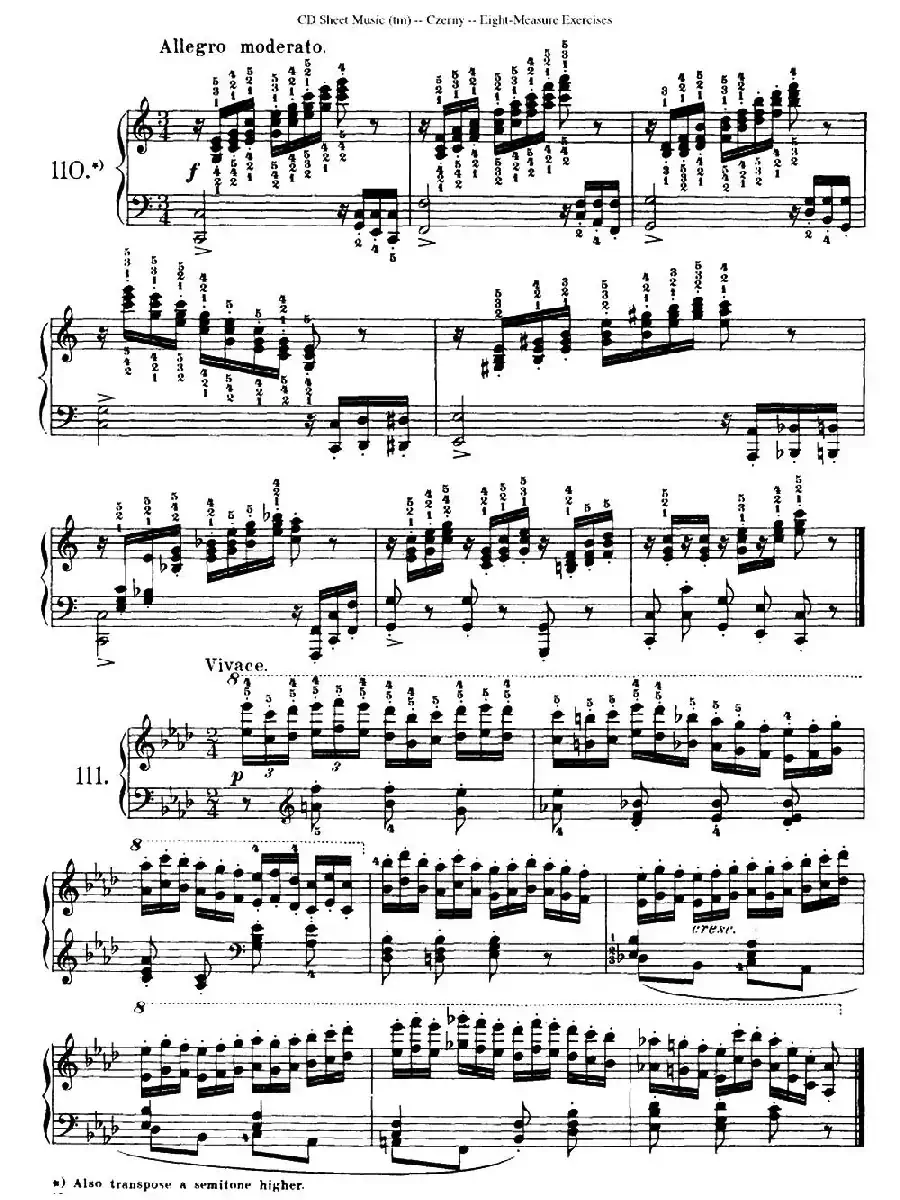 160 Eight- Measure Exercises.Op.821（车尔尼160首钢琴八小节练习曲（104——121））