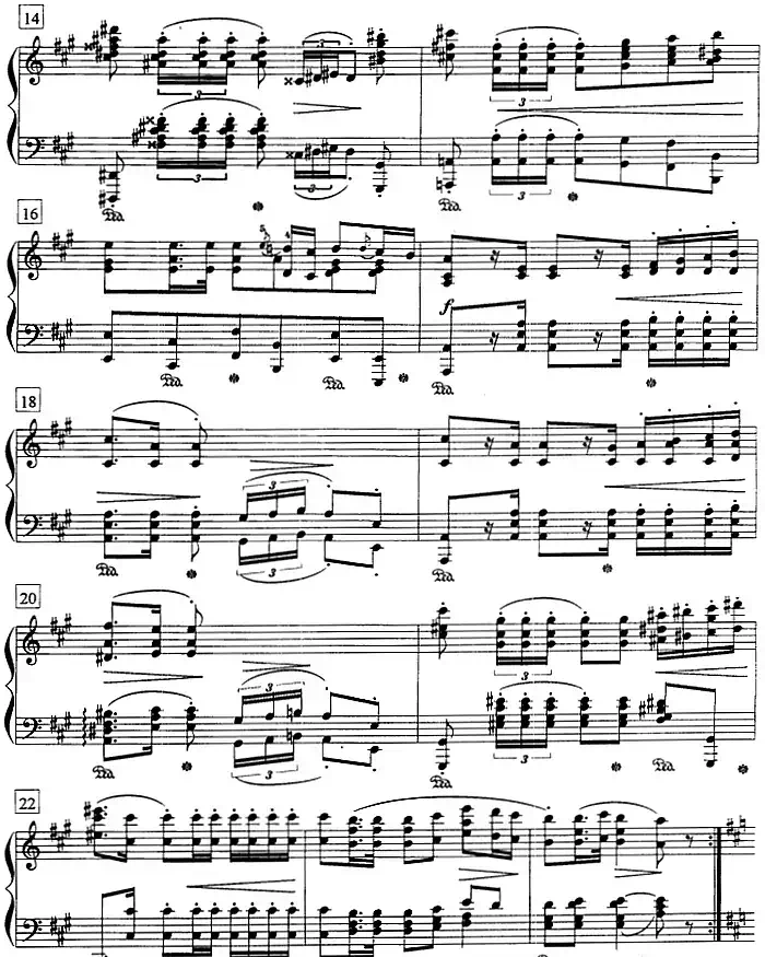 钢琴教程第八级 中外乐曲（A大调波兰舞曲 Op.40 No.1）