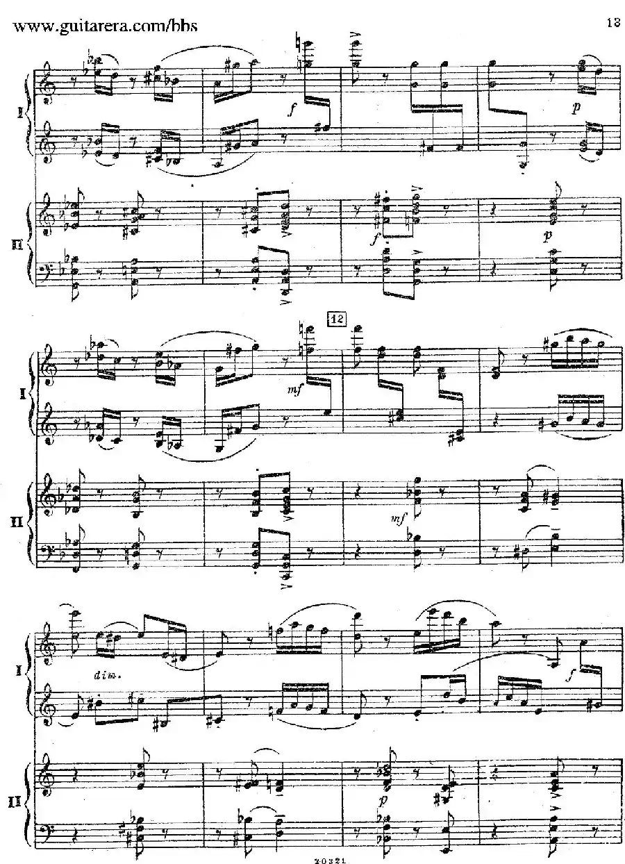 Rhapsody On A Theme Of Paganini Op.43（帕格尼尼主题狂想曲·双钢琴）（P1——20）
