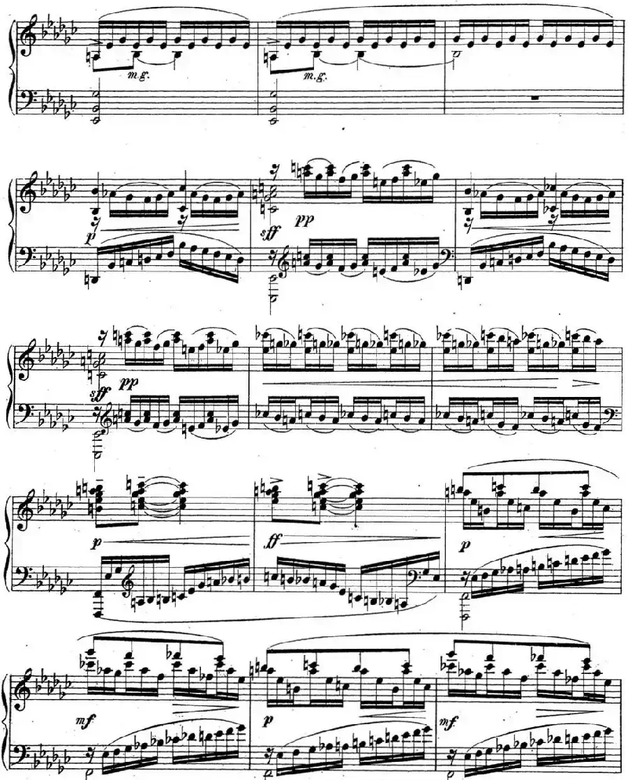 拉赫玛尼诺夫 音乐瞬间 Op.16 No.2 降e小调