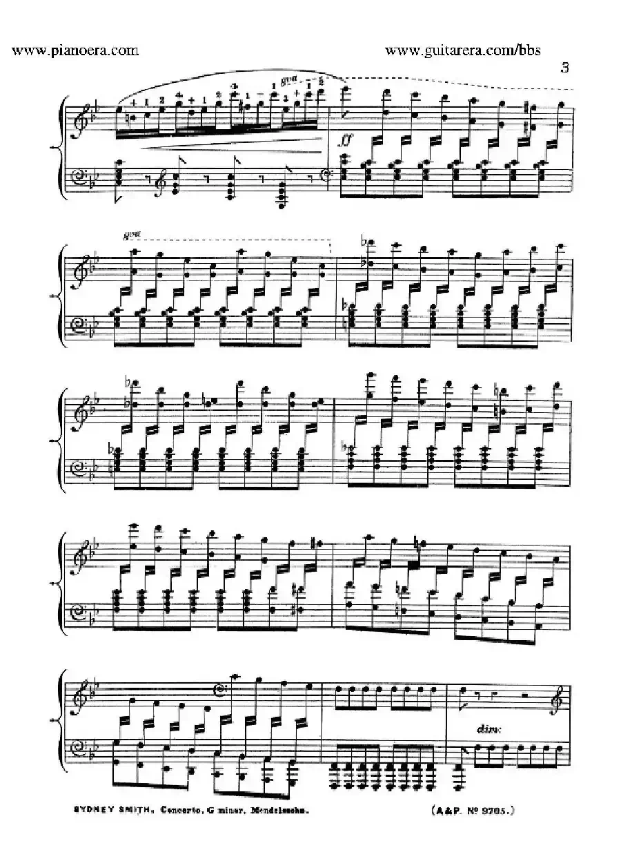 Piano Concerto No.1 in g Minor Op.25（g小调第一钢琴协奏曲·钢琴独奏）