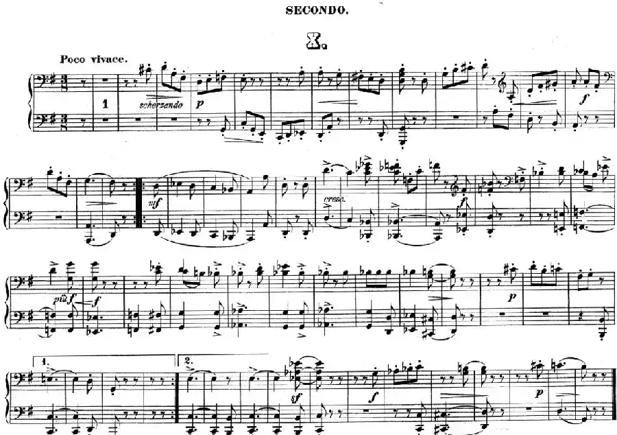 Zwolf Original-Compositionen fur Pianoforte zu 4 Handen Op.57（12首四手联弹小品·10）
