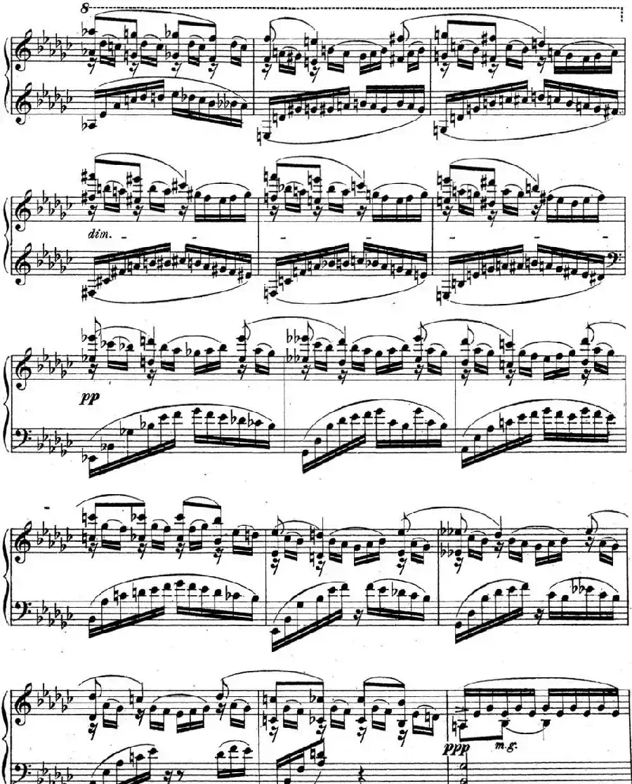 拉赫玛尼诺夫 音乐瞬间 Op.16 No.2 降e小调