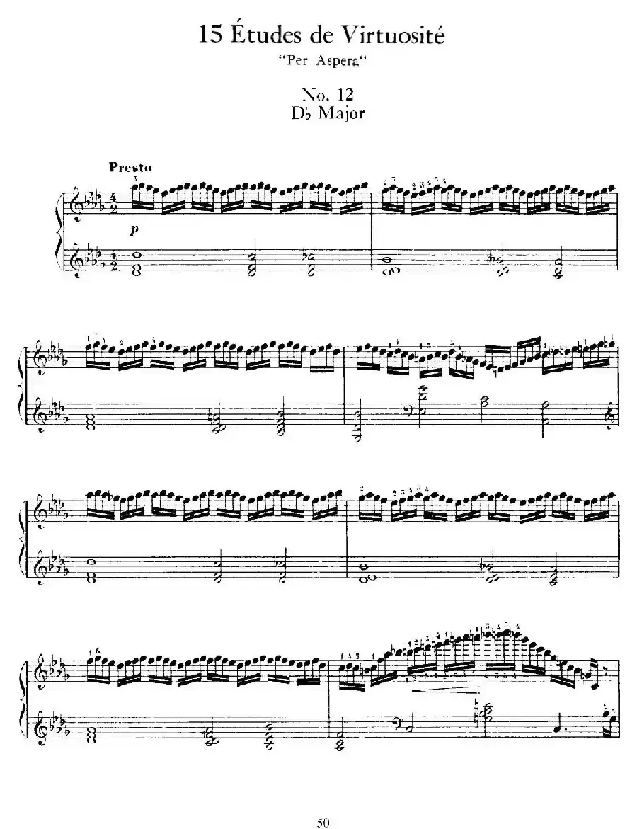 15 Etudes de Vortuosite Op.72（15首辉煌练习曲·12）