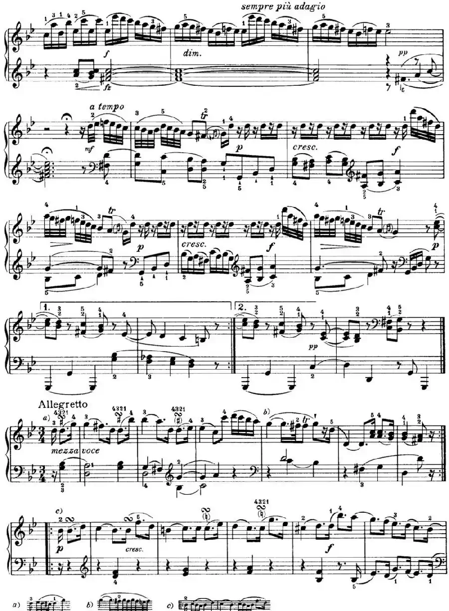 海顿 钢琴奏鸣曲 Hob XVI 44 in G minor