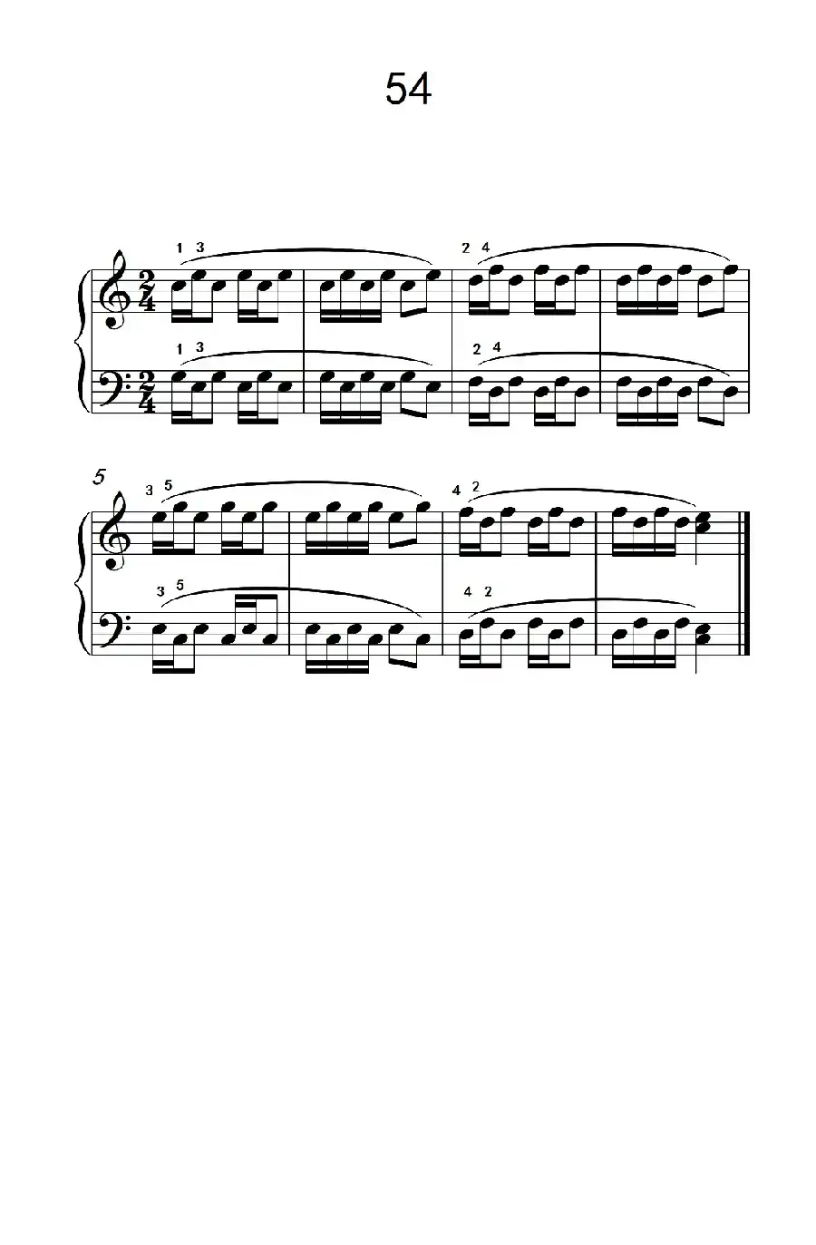 颤音练习 54(儿童钢琴手指练习 2)