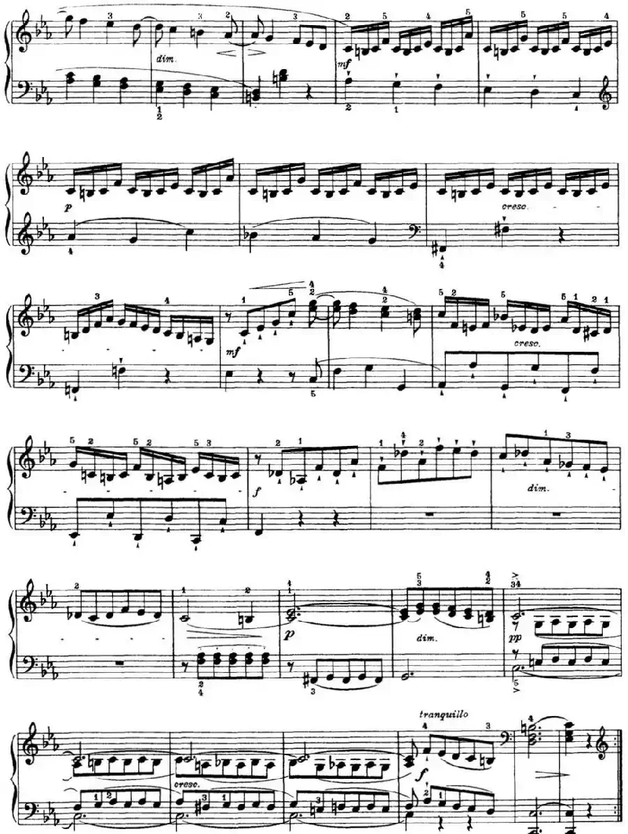 海顿 钢琴奏鸣曲 Hob XVI 20 in C minor