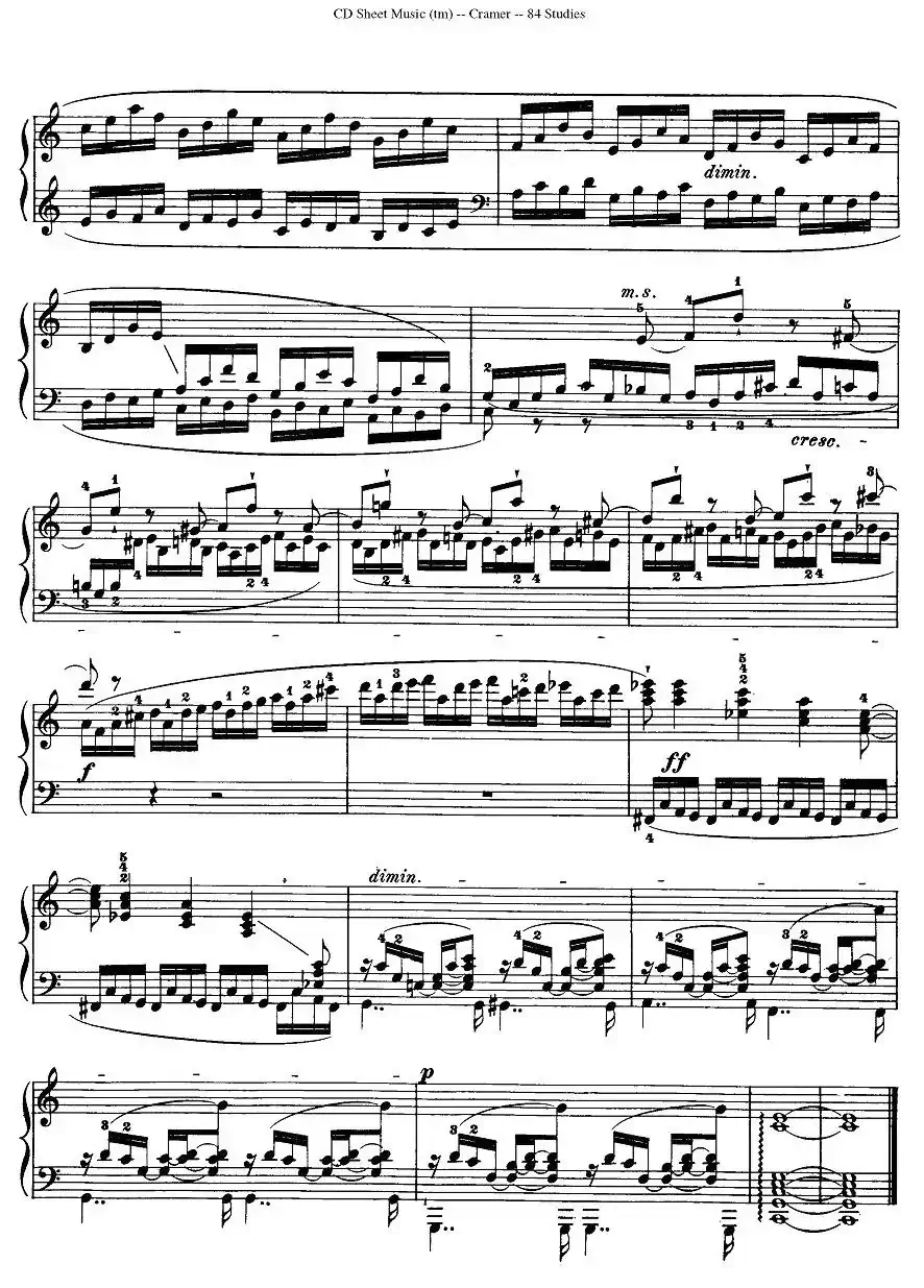 Cramer - 84 exercices（41—45）（克拉莫84首钢琴练习曲）