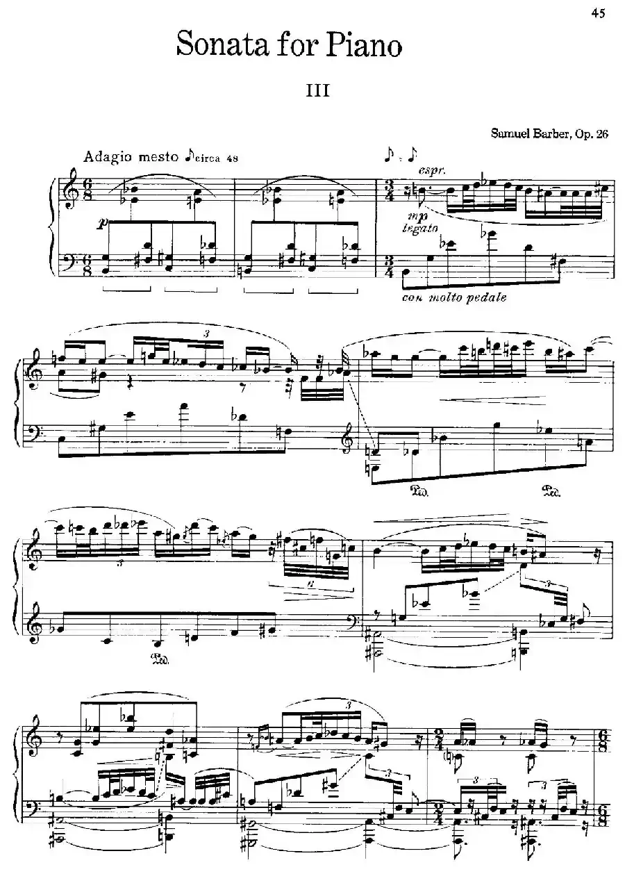 降e小调钢琴奏鸣曲 Op.26 v.3