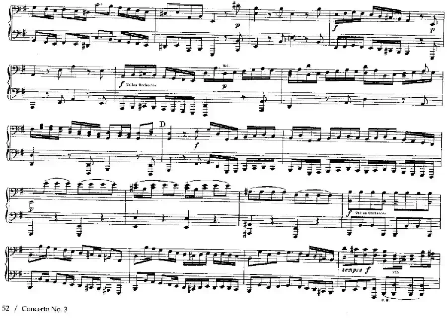 Brandenburg Concerto No.3 in G Major BWV.1048（G大调第三勃兰登堡协奏曲·四手联弹版）